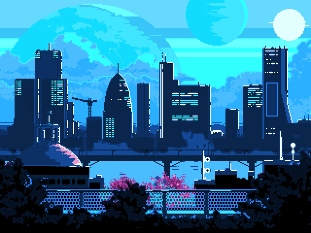 blue city gif